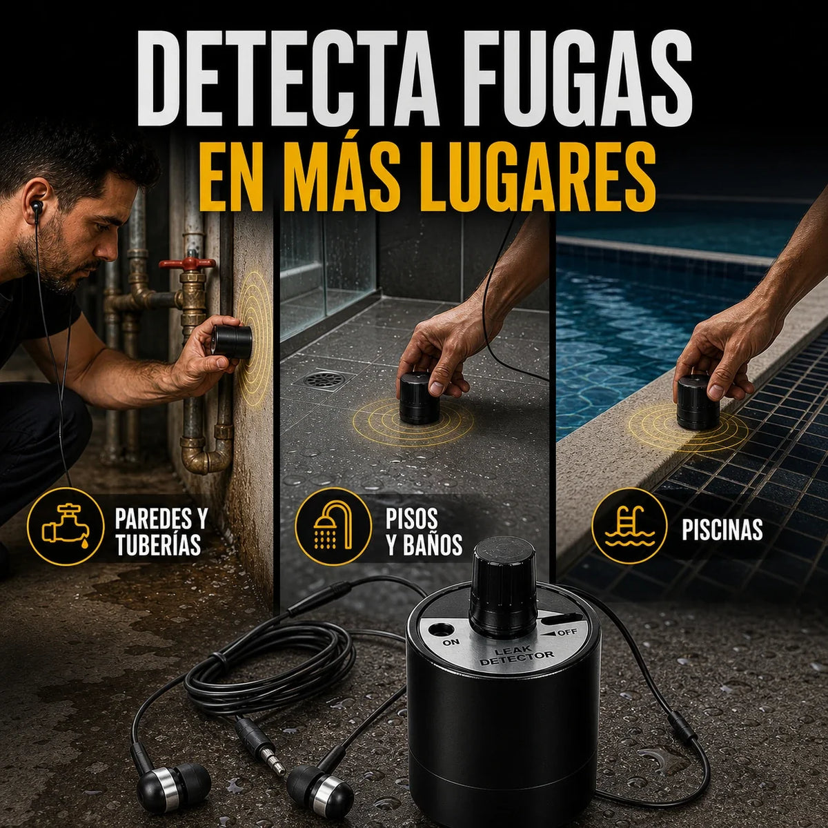 Usos del detector de fugas