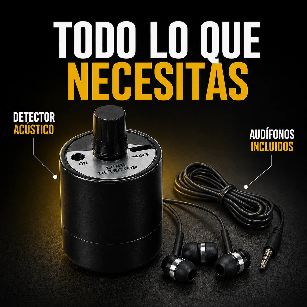 Contenido de la caja con audífonos
