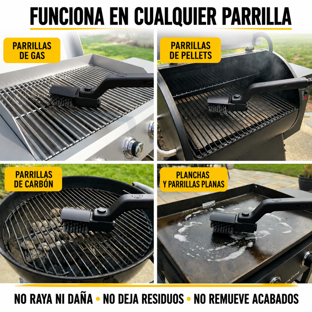 Cepillo Eléctrico BBQ Pro™ — Kit Completo