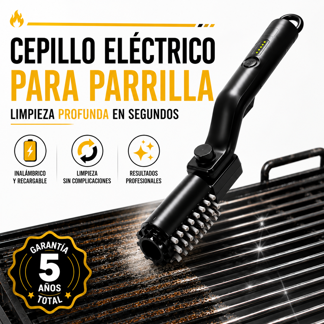 Cepillo Eléctrico BBQ Pro™ — Kit Completo