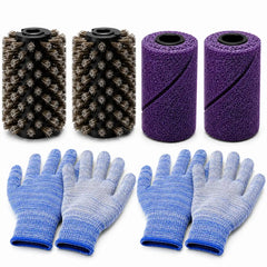 4 Cabezales de repuesto+ 2 Pares Guantes BBQ