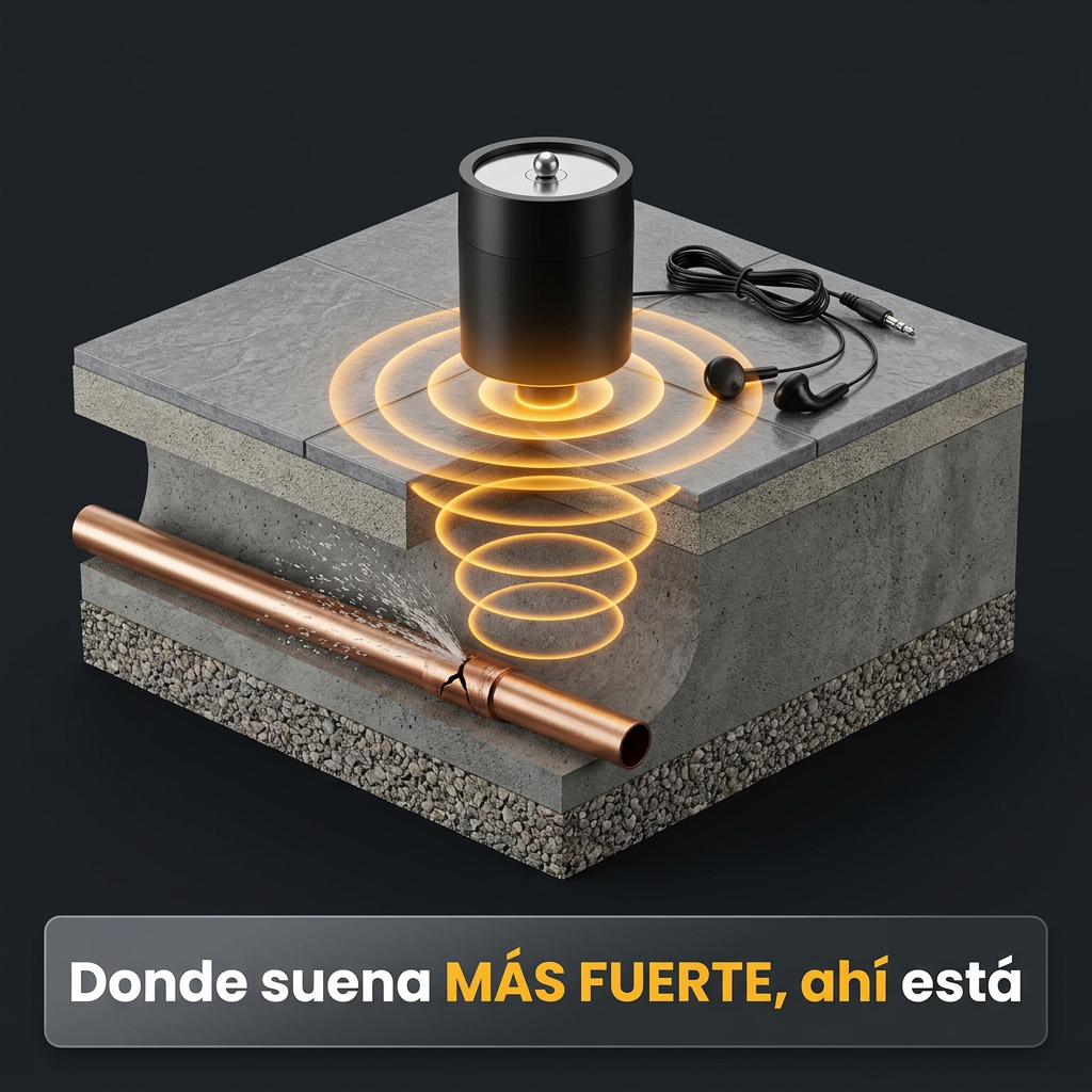 Detector de Fugas: base plana sobre el piso